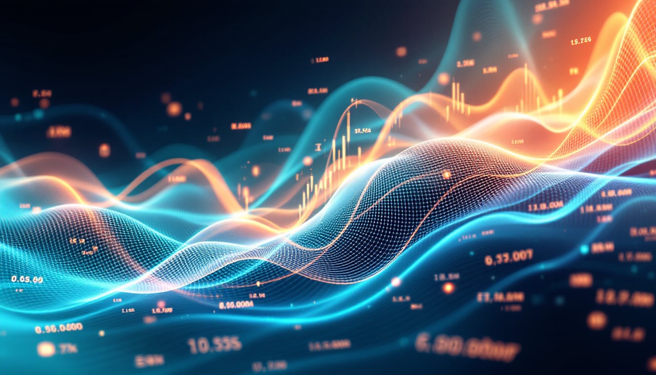 Dynamic financial analytics illustration